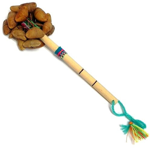 Spirit of Nature - Maracas for Adults/ASMR Tool: Seed Shaker instrument | Bamboo Instrument, Musical Instruments - Natural Cacho Seed Pods Shaker – Handmade Nut Shell Percussion Instrument