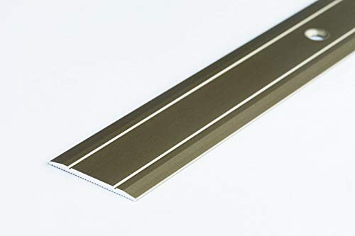 Flat Carpet Cover 30 x 900 mm Door Strip Aluminium Rail Drilled Floor TMW Profiles (Champagne)