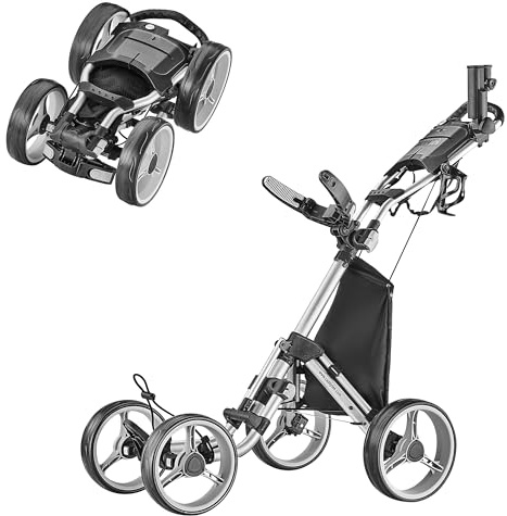 Caddytek Explorer V8-Silver Carrito de Golf, Unisex, Plata, Talla única