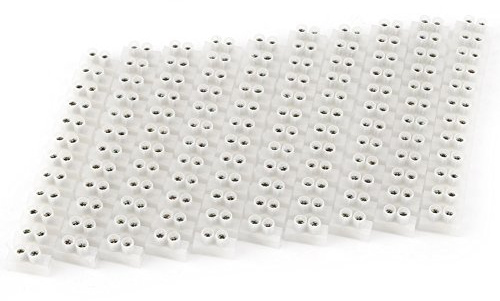 Bornier, double rangée 10pcs 360V 10A Borne à vis blanche, cuivre fiable à 12 bornes, fil Pe 10 Mm2 pour appareils ménagers Machines de connexion de fil électrique