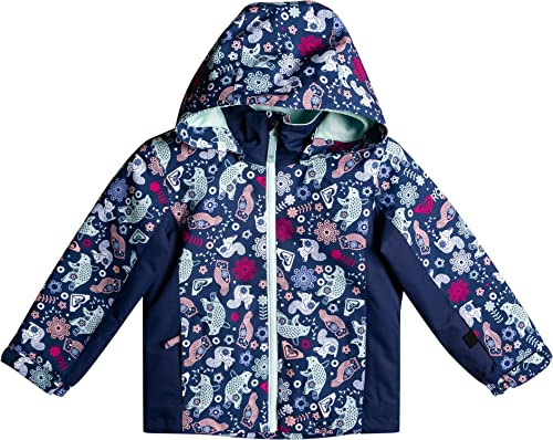 Roxy Little Girls Snowy Tale Insulated Snow Jacket (3, Medieval Blue Neo (BTE2))