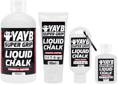 LIQUID CHALK | YAYB | Powerful Hand Grip | Sweat-Free Hands Gym | Weight Lifting, Rock Climbing, Gymnastics, Weightlifting, Pole Dancing, Bouldering, Powerlifting, Strongman, Dry, Sports (1x 35ml)