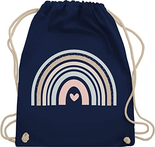 Shirtracer Turnbeutel Rucksack - Tasche & Bohemian Kleidung - Boho Regenbogen - Unisize - Navy Blau - beutelrucksäcke stofftasche beutel stoffbeutel baumwolle stoff baumwoll