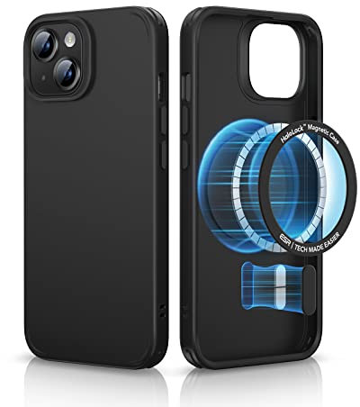 ESR für iPhone 14 Hülle/iPhone 13 Hülle, Kompatibel mit MagSafe, Classic Hybrid Magnet Handyhülle iPhone 14/13 Case Militärnorm Sturzschutz Kratzfeste Rückseite, Schwarz