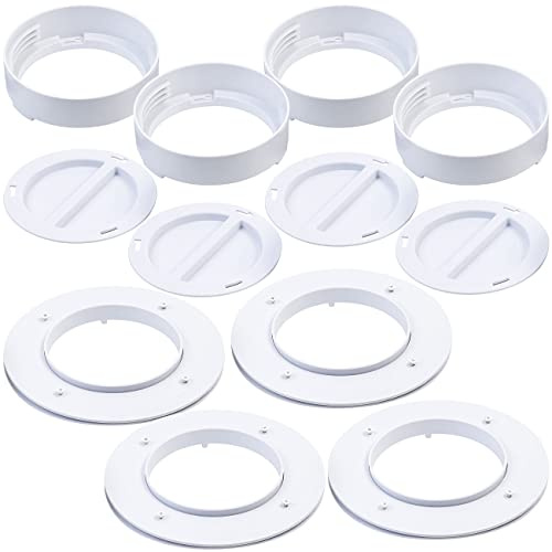 Sichler Exclusive Klimaanlage Abluft Wand: 4er-Set Universal Abluft-Wandanschlüsse für Klimaanlagen, Ø 15 cm (Klimaanlage Abluftführung, Abluftrohranschlüsss, Klima)