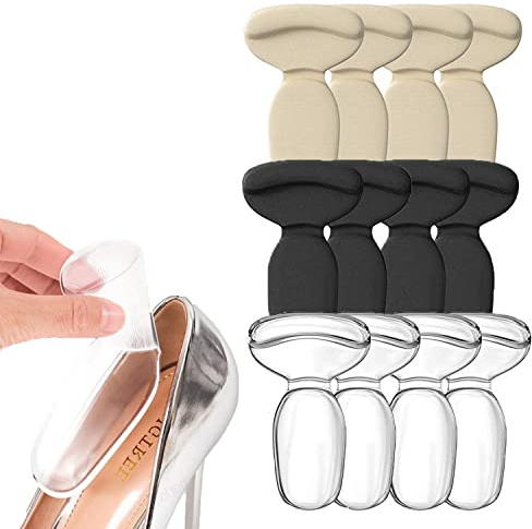 Almohadillas Acolchadas para La Parte Posterior Del Talón Almohadillas de tacón alto,taloneras para zapatos plantillas zapatos inserciones de cojín de talón protectores 12 Zapatos