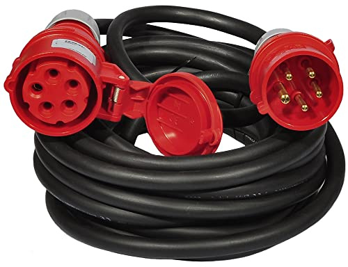 CEE Starkstromkabel 16A 5x2,5mm² Gummi H07RN-F Verlängerungskabel 1,5m / 5m / 10m / 15m / 20m / 25m / 30m / 40m / 50m (Lange: 40 Meter)