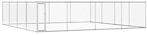 Camerina Outdoor-Hundezwinger Dog House Outdoor Pet Comfort Katzengehege Hundeauslauf DraußEn Tiergehege Verzinkter Stahl 760x760x185 cm