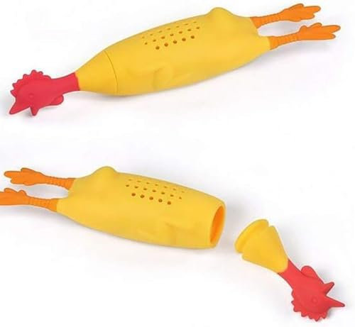 Norhogo Sac à épices en silicone pour poulet hurlant, infuseur en silicone pour herbes, gadgets de cuisine, sacs à épices, pour herbes, thé, épices, récipient à épices, jaune