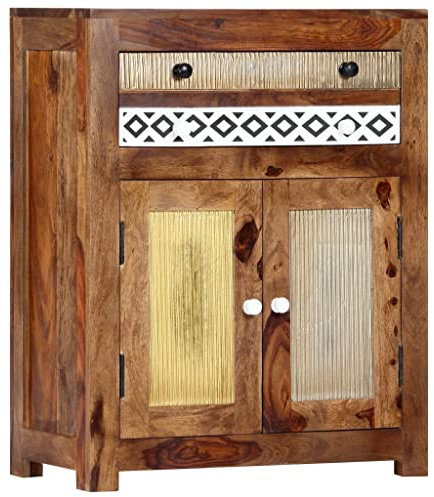 HETFTJN Beistellschrank, Schuhschrank Schmal Wäscheschrank Flurschrank Barschrank Geeignet für Schlafzimmer Küchenzeile Badezimmer Wohnzimmer 60x30x75 cm Massivholz Palisander