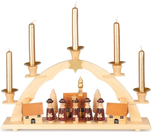 BRUBAKER Candle Arch - Carol Singers - Traditional Candle Arch - 12.6 inches (32 cm) Christmas Arch - Christmas Decoration Candle Arch - Carolers Candle Holder for Christmas