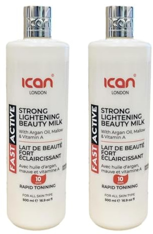 Ican London Fast Active Strong Lightening Body Milk, 2 x 500 ml