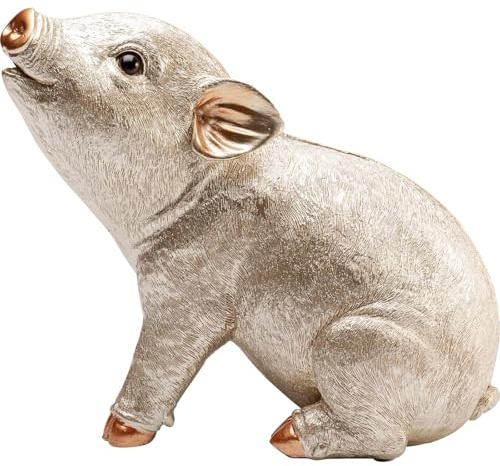 Kare Design Spardose Party Pig, Rosa-Gold, 19cm Höhe, Sparschwein, Schwein Motiv, Handgearbeitet, Wohnzimmer