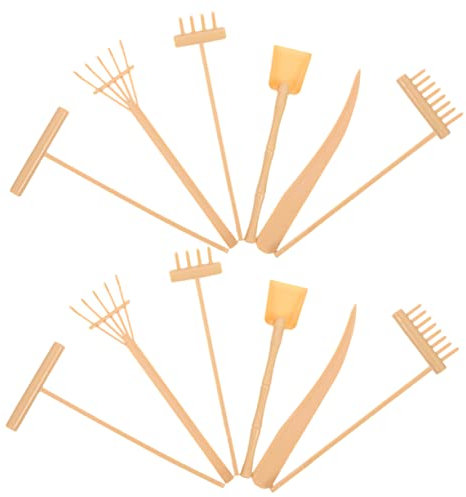 LALAFINA 2set Zen Garden Rake Tools Set Plastic Rakes for Sandbox Sand Table Crafts Safe for Boys and Girls for Meditation Diy Landscapes