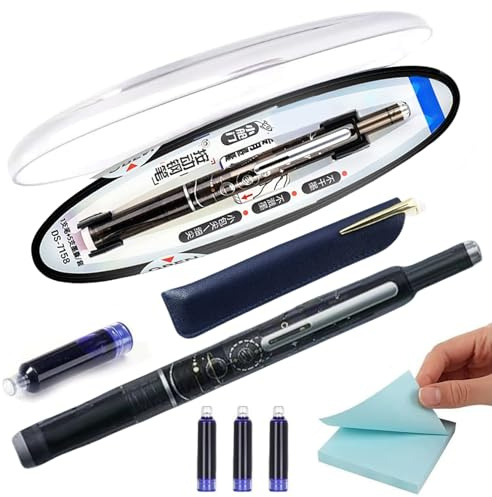 Infällbar fontänpenna – påfyllningsbara bläckpennor | ClickTech Fountain Ballpoint | Smooth Nib No otät kalligrafiverktyg för att skissa graffiti-teckensnitt text klotter journa