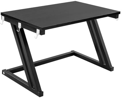 Dokiiovo Microwave Oven Rack, 2 Tier Microwave Stand, Kitchen Microwave Stand with 6 Hooks, Microwave Shelves Kitchen Counter Shelves Organizer for Microwave, Air Fryer, Oven, 57 * 38 * 38cm (Black)