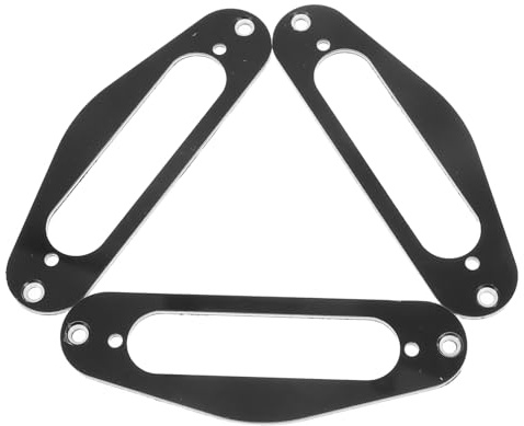 Tl Gb405 Stück 3 Style Montagering Tonabnehmerrahmen Gitarren | Single Coil, Schwarz Celluloid, Ersatzteil und Selbstgemacht Zubehör für Gitarristen und Luthiers