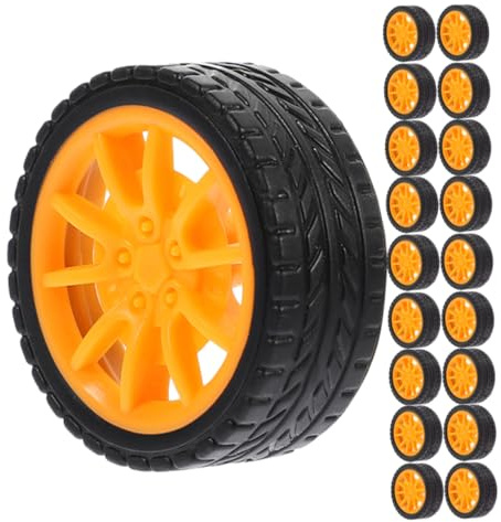 ZUNOXAZ 25 Ruote in Gomma per Auto Giocattolo 30mm ASSE 2mm per Modelli e Giocattoli da Costruire Sviluppa Abilità Motorie Bambini