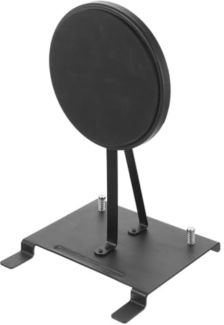 Supvox Elektronisches Drum Pad Schwarz mit Verschleißschutz aus Stahl Schlagzeugpedalmatte und Schutz für Bassdrum Fell Übungspad für Anfänger