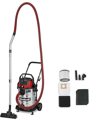 Einhell Nass-Trockensauger TE-VC 3080 SACL (1150 W, 220 mbar Saugleistung, 30 L Behälter, Staubschutzklasse L, HEPA-Filter, Filterreinigung, Automatiksteckdose, inkl. Zubehör)