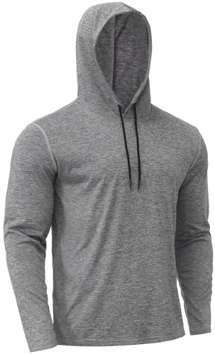 X-thud Sweats à Capuche Homme Manches Longues Cordon de sertissage Pullover Sweatshirt Casual Hooded for Gym Workout Athletic