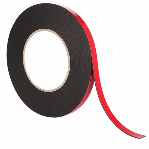 leruiyezs Ruban Adhésif Double Face Extra Fort, 10mm x 10M, Adhésif Acrylique Imperméable, Résistant à la Température et UV, Pour Décoration, Bricolage, Maison, Bureau et Projets DIY