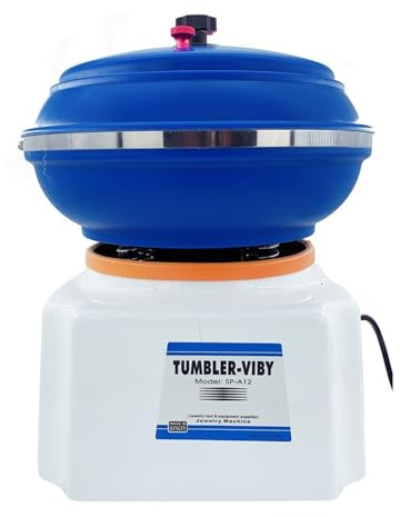 JHXHFJXZ 6.2L Attrezzatura for Gioielli Vibrante Buratto Lucidatrice Buratto Lucidatrice for Gioielli Fai da Te per lucidare Metalli, Giada