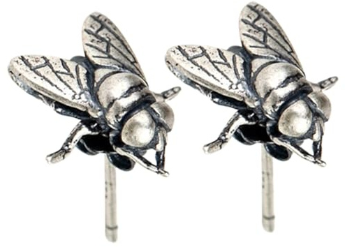 Beavorty Orecchini Punk a Forma di Mosca Leggeri in Argento per Donna Accessori Moda per Eventi Speciali e Cerimonie Dimensioni Compatte 0.75X0.43 Pollici