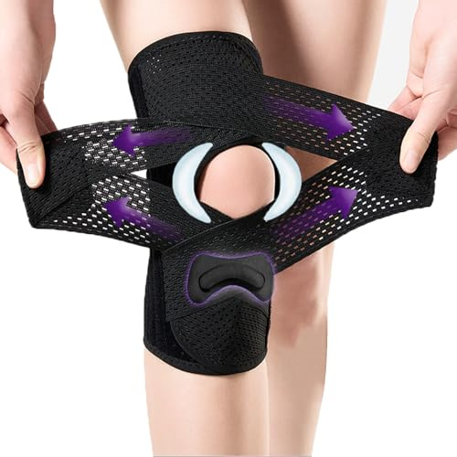 YwuLy Kniebandage Meniskus für Damen und Herren, kniebandage meniskus, Knieschmerzlinderung, Knieban dage verstellbare Arthritis, Laufen, Meniskusriss, Wandern, Sport (XL)