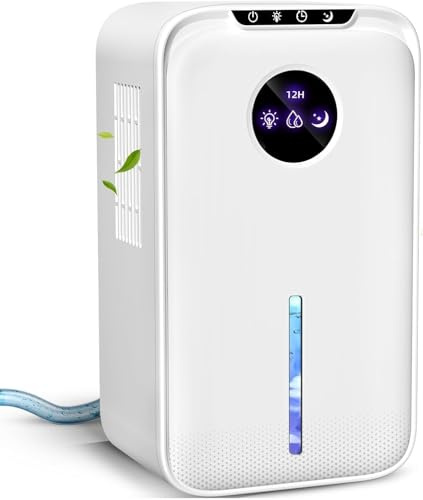 Dehumidifier(88.0OZ) for Home Small Dehumidifier With Drain Hose Timer (8-12-24H) Ultra-Quiet with Sleep Mode Auto Shut Off for Bedroom Bathroom Basement Kitchen RV Closet（850.0Sq.ft)