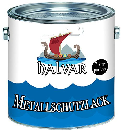 Halvar Metallschutzfarbe skandinavischer Metallschutz-lack besonders robuster Kunstharzlack Stark Wetterbeständig und ein perfekter Langzeitschutz für Holz und Metall (Feuerrot (RAL 3000))