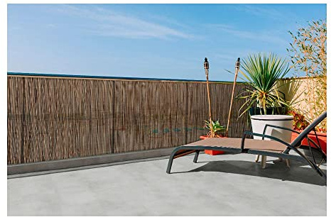 Nortene Cañizo Sintético Fency Wick Marrón Natural Polipropileno 1X3 M | El Cañizo Fency Wick En Color Marrón Ofrece Un Acabado Contemporáneo Ideal Para Terrazas, Tratamiento Anti-Uv Incluido
