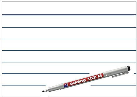 Karteikarten liniert A7 - wiederbeschreibbar - nass abwischbar - inkl. Stift - immerwährend - weiß - Moderationskarten wiederverwendbar (25)