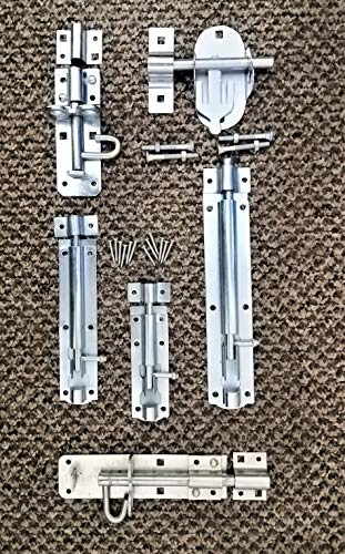 Heavy Duty Oval/Barrel/Brenton Bolt Gate/Garage/Stable Door Metal Lock - Zinc (Oval Pad Bolt)