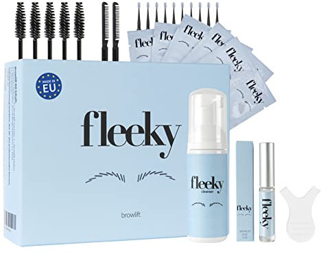 fleeky Augenbrauen lifting set - DIY Brow lifting Kit für brows on fleek, Augenbrauen lamination, perfekt für Mädelsabend, Muttertag, Geburtstagsgeschenk für Freundin (Maxi)