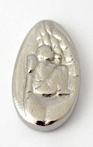 Handschmeichler Schützende Hand Neusilber ca.5 5x3cm