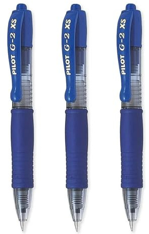 Pilot G2-XS7 Pixie Mini-Tintenroller, 0,7 mm Spitze, 0,4 mm Strichbreite, Blau, 3 Stück