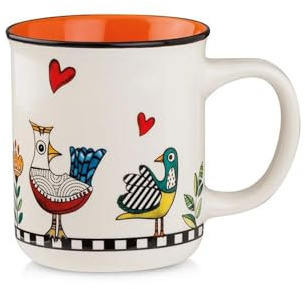 Egan Tazza Collezione Cocoricò. Oggetto Realizzato in Porcellana di Colore Arancione. La referenza è 228010.
