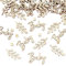 COLOFALLA Tischdeko Babyparty Holz Streudeko Konfetti Baby Blätter Gender Reveal Party Oh Baby Geburt Schwangerschaft verkünden Babyshower Deko Tisch, 60 Stk.