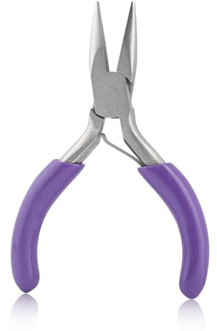 GOLD DEER 3 Inches Mini Long Nose Pliers Chain Nose Pliers Mini Precision Long Nose Pocket Plier Mini Jewelry Pliers for Jewelry Making Bending Wire Small Object Gripping DIY Craft Hobby Supplies