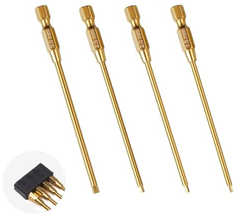Bamyli RC Werkzeug Set 4 in 1 Inbus-Schraubendreher und Muttertreiber 1,5mm/2,0mm/2,5mm/3,0mm RC Werkzeug Kit für Modellbau