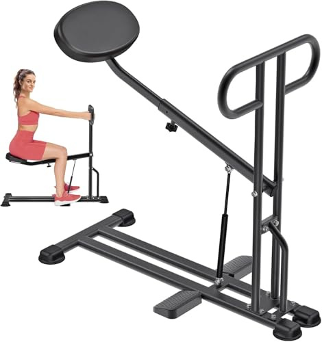 Kipika Squat Machine – Heim-Fitnessgerät für Ganzkörper-Fitness – Low Impact Gesäß-Bein Cardio-Trainer mit ergonomischem Multi-Grip-Griff – Sitzverstellung in 7 Positionen, langlebige