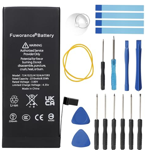 2310mAh 3.82V Batterie pour iPhone 7 A1660, A1778, A1779, A1780 | Capacité Accrue Batterie de Smartphone avec des Outils de réparation