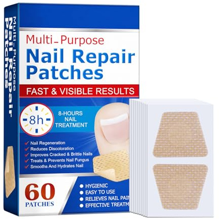 Nagel- und Fußnagelpflege, Nagelreparaturlösung, Flüssigkeits- und Flicken-Set für gesunde Fringer, Feilen enthalten, starker Weichmacher