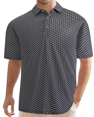 Generisch Negro Hombres Reloj Europa y América Grandes Solapas Manga Corta Verano Moda Impresión Verano Hombres Negro, Negro , S