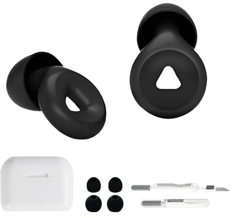 Adhiper Quiet Earplugs for Sleeping Noise Cancelling with Cleaning Pen – Reusable Silicone Ear Plugs for Sleep, Snoring, Work, Travel – Soft Comfortable Noise Reduction Earplugs with Case (28dB NRR)
