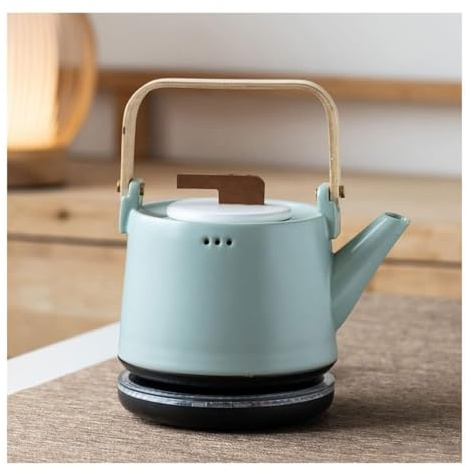 Electric Ceramic Tea Kettle - Fast Boiling & Quiet Operation, Traditional Design for Home Kitchen Use
