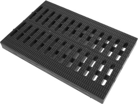 POPETPOP Plastic Trench Cover and Replaceable Sewer Drain Grate 20x30x2.5cm Black Sturdy Kitchen and Outdoor Drainage Accessory for City and Restaurant Use