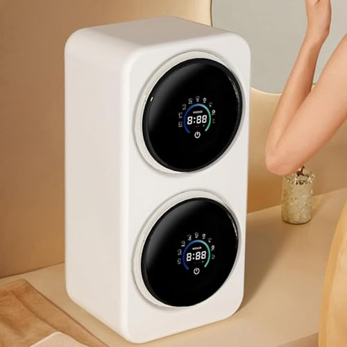 Full-Automatic Underwear Washing Machine and Dryer, Electric Double Barrel Sock Washer with Smart Touch Panel for Home, Apartment, Dormitory and RVs