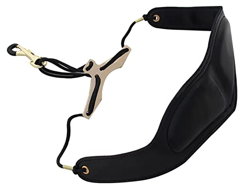 Correa acolchada de cuero para saxofón con mosquetón para saxofón barítono soprano, accesorios musicales, cinturón, saxofón alto, acolchado, cómodo